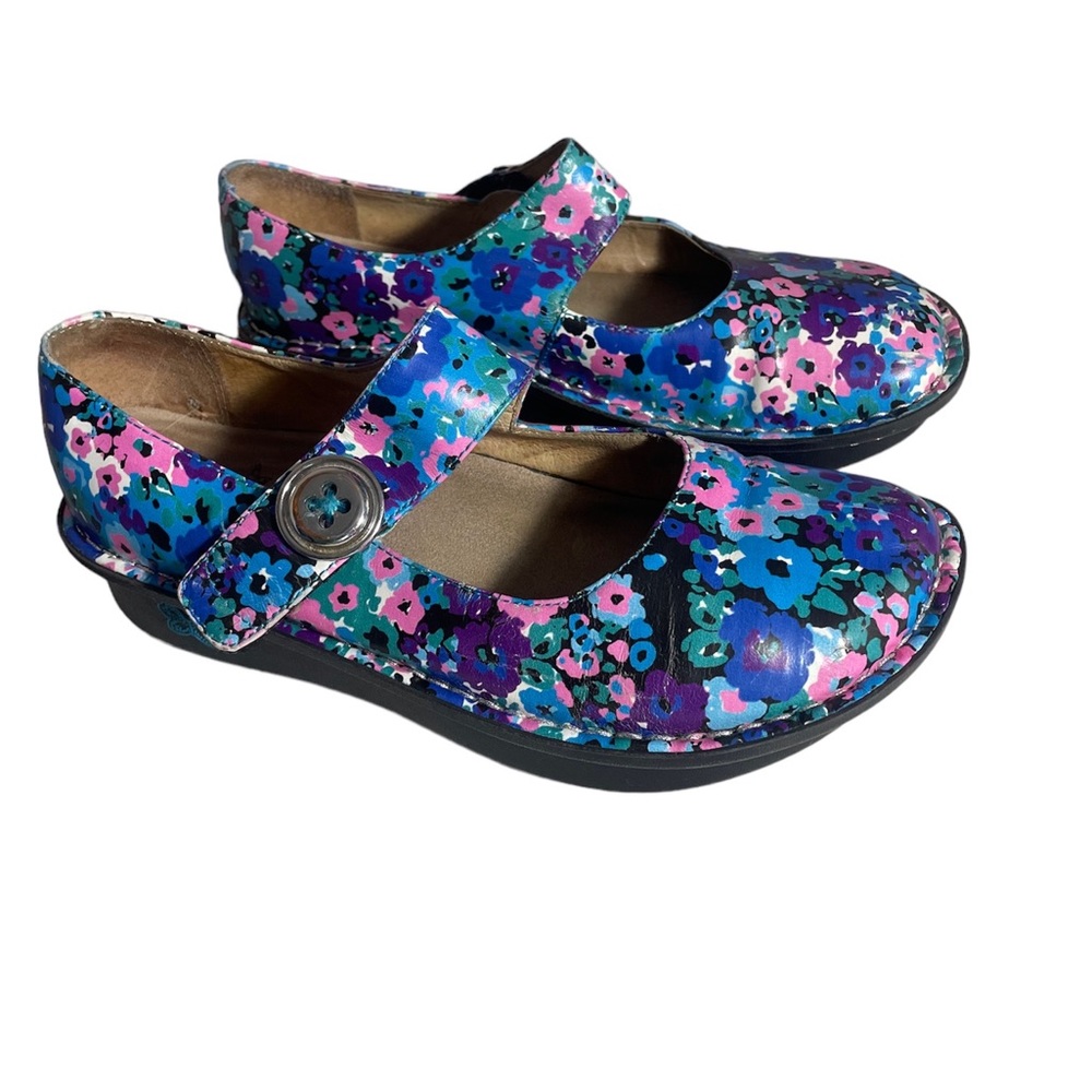 Alegria Paloma Super Saturated Floral Flowers Print Mary Jane Size 6